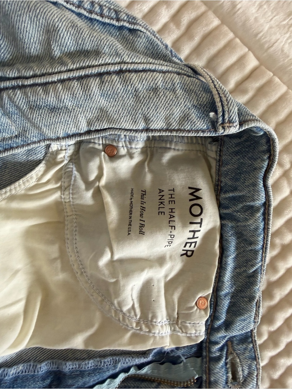 MOTHER Half-Pipe Ankle “This Is How I Roll” - *NWT* Size 25 - Picture 6 of 11